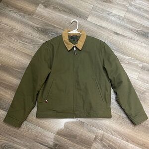 Men’s size large “Tommy Hilfiger” green bomber jacket